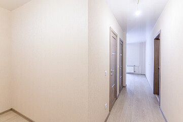 interior apartment corridor, hallway, doors