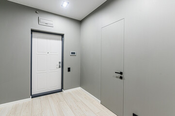 interior apartment corridor, hallway, doors