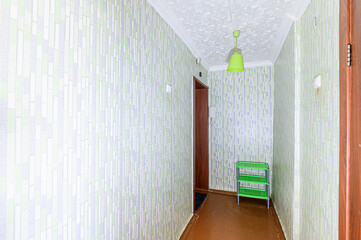 interior apartment corridor, hallway, doors