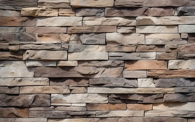 Obraz premium Textured stone wall, an example of contemporary construction and design