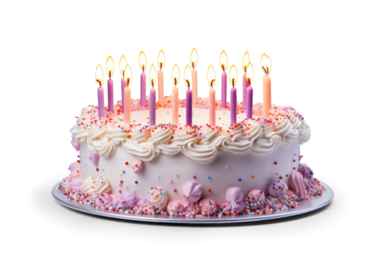 Sweet Sixteen Birthday Cake on Transparent Background - Powered by Adobe