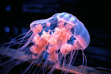 A mesmerizing image of bioluminescent jellyfish, perfect for adding a touch of magic and wonder to creative projects.