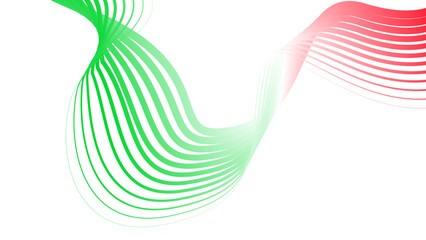 red white green flag colour gradient background abstract wavy tech lines  © Pankaj