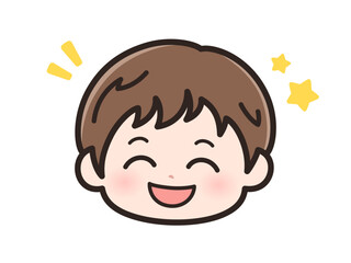 楽しいの男の子の顔