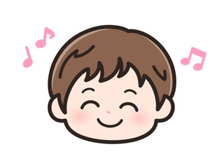 うれしいの男の子の顔