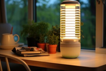 Soft light desk lamp with mosquito repellent function.