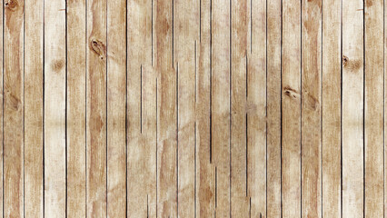 A light brown wooden plank background arranged vertically, a rough texture with darker knots and grain visible - obrazy, fototapety, plakaty