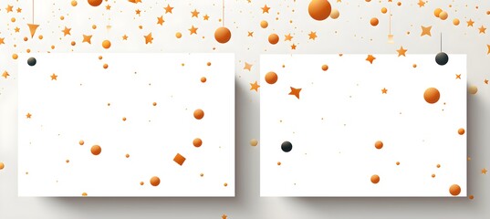. Abstract Rust color stars background. Invitation and celebration card.