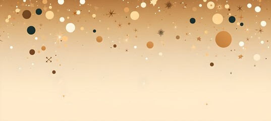 . Abstract Tan color stars background. Invitation and celebration card.