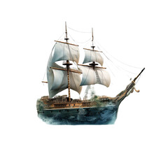  Boat isolated on transparent background