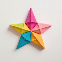 Clay art, a star intricately sculpted from colorful clay