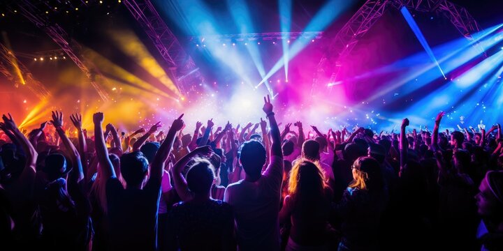 Menschen auf einem Musikkonzert