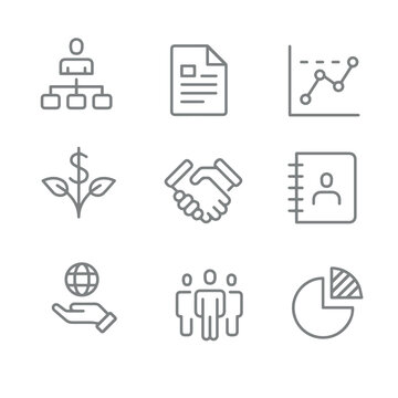Business Line Icons set