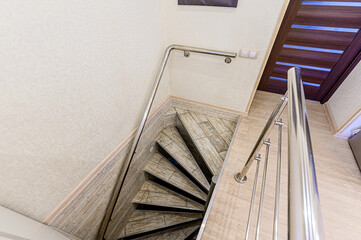 interior apartment room stairs, steps