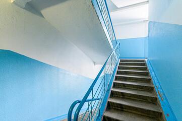 interior apartment room stairs, steps