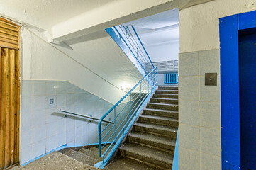 interior apartment room stairs, steps