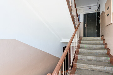 interior apartment room stairs, steps