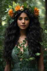 portrait of a woman  long hair
