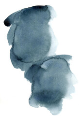 Hand-painted shape, organic painted textures, blue background texture