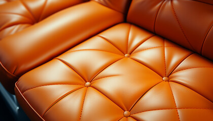 Luxury leather armchair, comfortable and elegant, in a modern living room generated by AI
