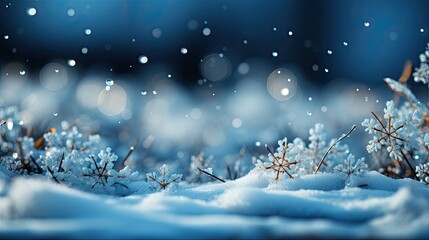 Fototapeta na wymiar Snow and winter background. Generative AI