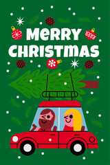 elements, decorative, festive, celebration, invitation, poster, season, merry, greeting, card, Santa Claus, Santa, Christmas, holiday, winter,  decor, vector, illustration, cartoon, design, character,