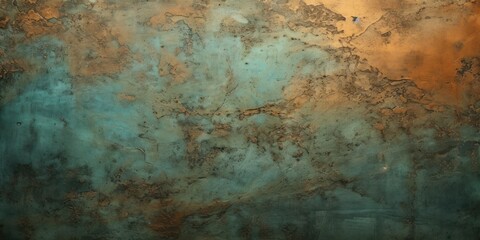 copper surfaces with a natural patina. Metal texture background - obrazy, fototapety, plakaty