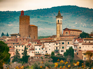 Italia, Toscana, provincia di Firenze, il paese di Vinci, luogo natale di Leonardo da Vinci.