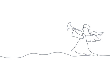 New Year and Christmas background in minimalistic style. Hand painting. For printing, design, greetings and mood. 