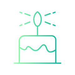 Fototapeta premium candle gradient icon