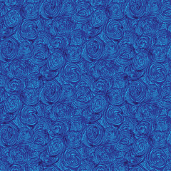 Seamless Wild Water Twirl Pattern - Impressionist Style