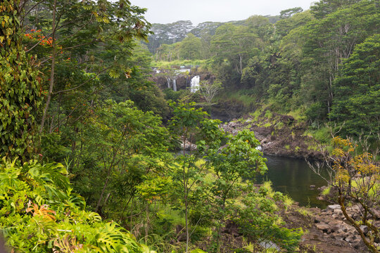 Boiling pots at Wailuku River, Wailuku River State Park Hawaii
