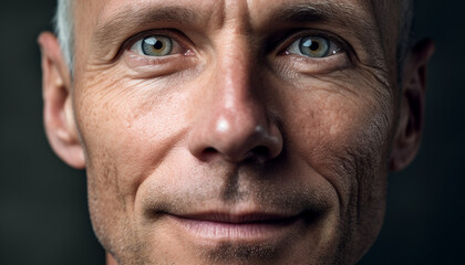 Fototapeta premium Smiling senior men exude confidence in studio shot headshots generated by AI