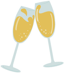 two glasses of champagne