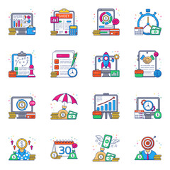 Pack of Business Flat Icons 

