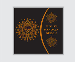 Creative, Colorful, Elegant, Aesthetic and Luxury Mandala Design Template.