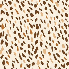 Abstract leopard skin seamless pattern wallpaper design, brown and gray background