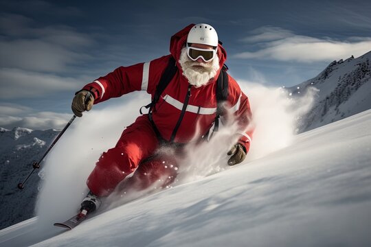 Santa's epic slope style! Discover Santa's thrill for the chill as he carves through a winter wonderland!