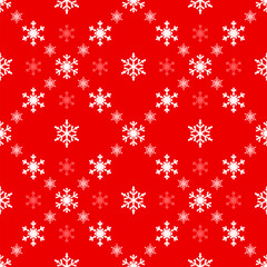 Christmas snowflakes seamless pattern for winter holidays
