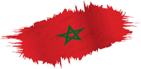 Brushstroke flag of Morocco