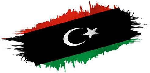 Brushstroke flag of Libya