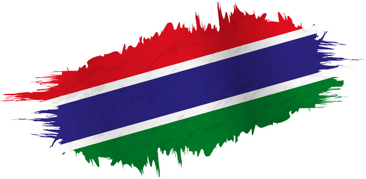 Brushstroke flag of Gambia