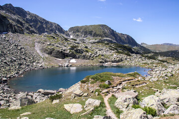 Landscape of Rila Mountain near The Scary lake, Bulgaria