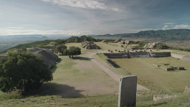Monte Alb&aacute;n large pre-Columbian archaeological site in the Santa Cruz Xoxocotl&aacute;n Municipality Oaxaca Mexico