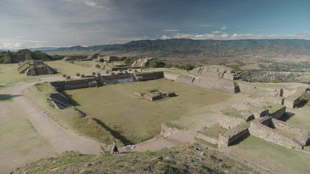 Monte Alb&aacute;n large pre-Columbian archaeological site in the Santa Cruz Xoxocotl&aacute;n Municipality Oaxaca Mexico