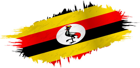 Brushstroke flag of Uganda
