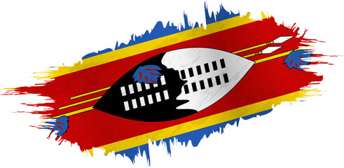 Brushstroke flag of Swaziland