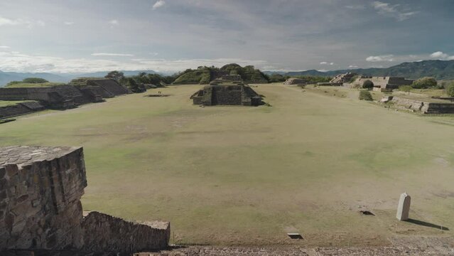 Monte Alb&aacute;n large pre-Columbian archaeological site in the Santa Cruz Xoxocotl&aacute;n Municipality Oaxaca Mexico