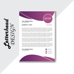 Modern business  and corporate letterhead template, Business creative letter head design set a4 size and unique shape colorful work theme style design .