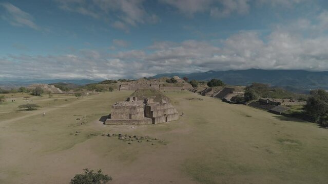 Monte Alb&aacute;n large pre-Columbian archaeological site in the Santa Cruz Xoxocotl&aacute;n Municipality Oaxaca Mexico